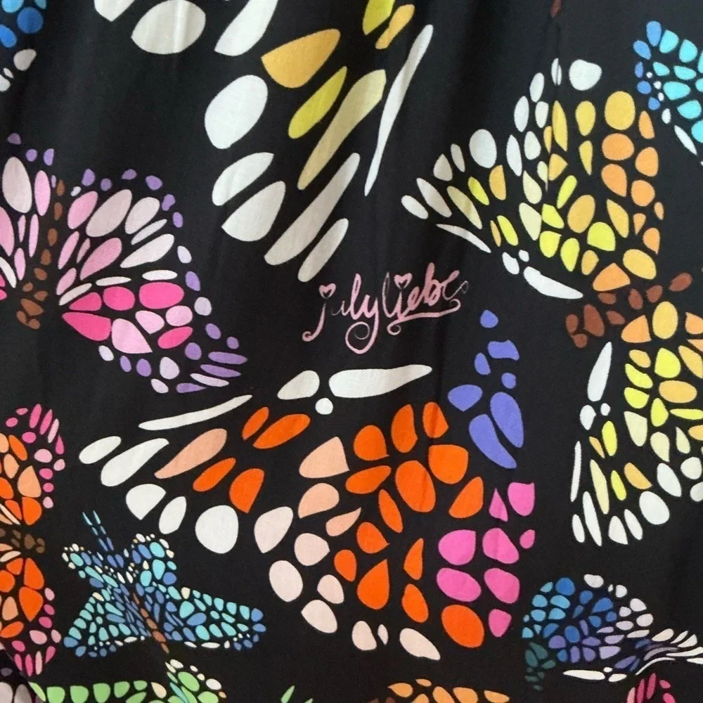 JulyLiebe Butterfly Print Jumpsuit with Pockets Size 3XL